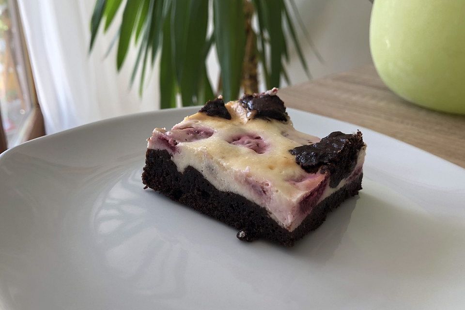 Blaubeer - Käsekuchen - Brownies