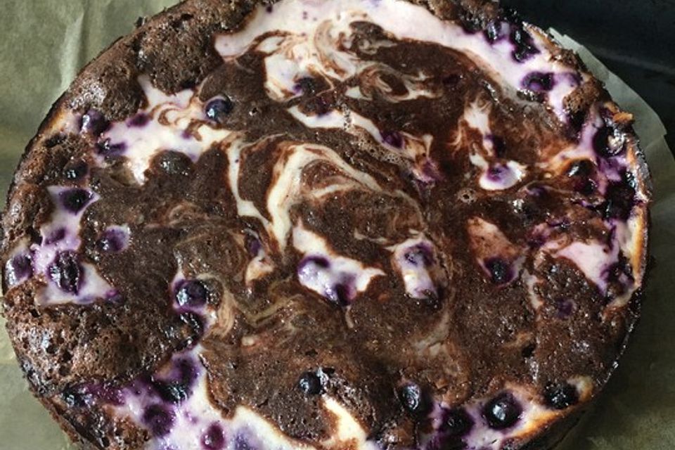 Blaubeer - Käsekuchen - Brownies