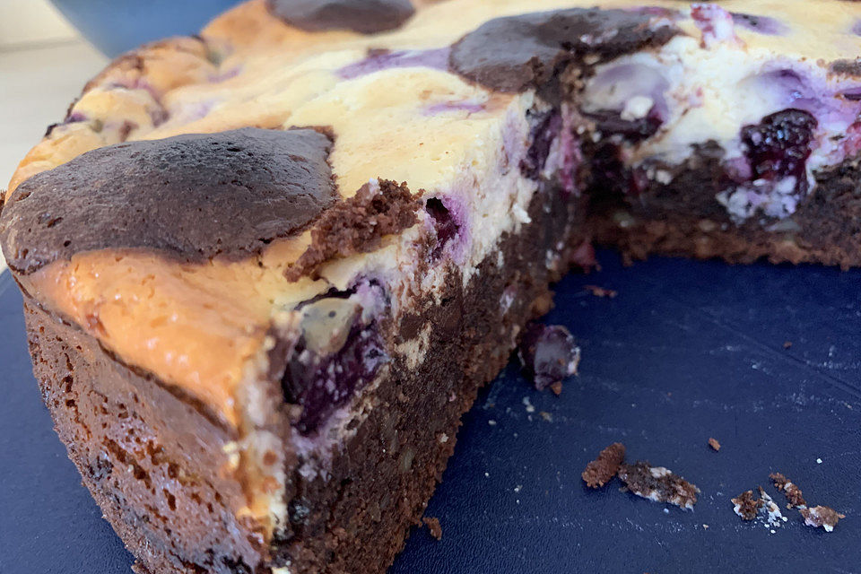 Blaubeer - Käsekuchen - Brownies