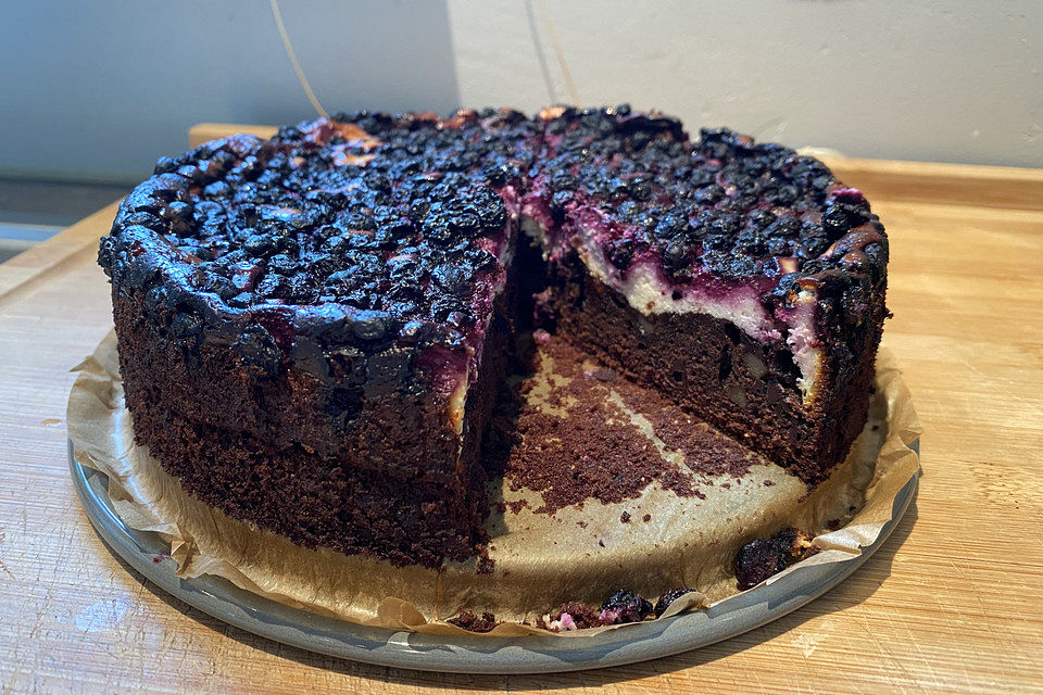 Blaubeer - Käsekuchen - Brownies