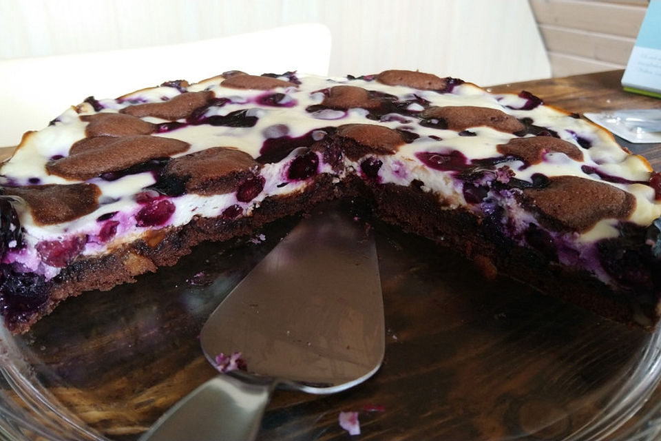 Blaubeer - Käsekuchen - Brownies