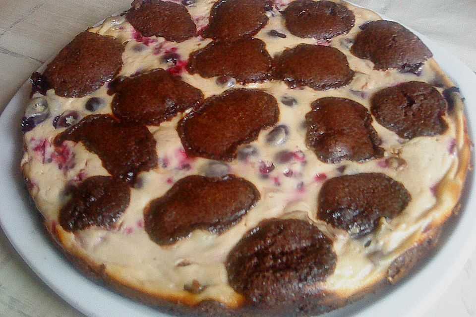 Blaubeer - Käsekuchen - Brownies