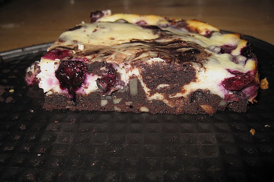 Blaubeer - Käsekuchen - Brownies