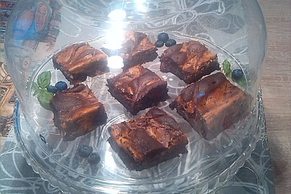 Blaubeer - Käsekuchen - Brownies