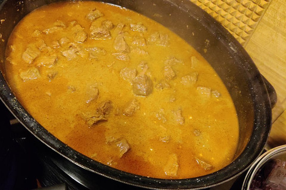 Curry - Rindfleisch mit indischem Gewürzreis