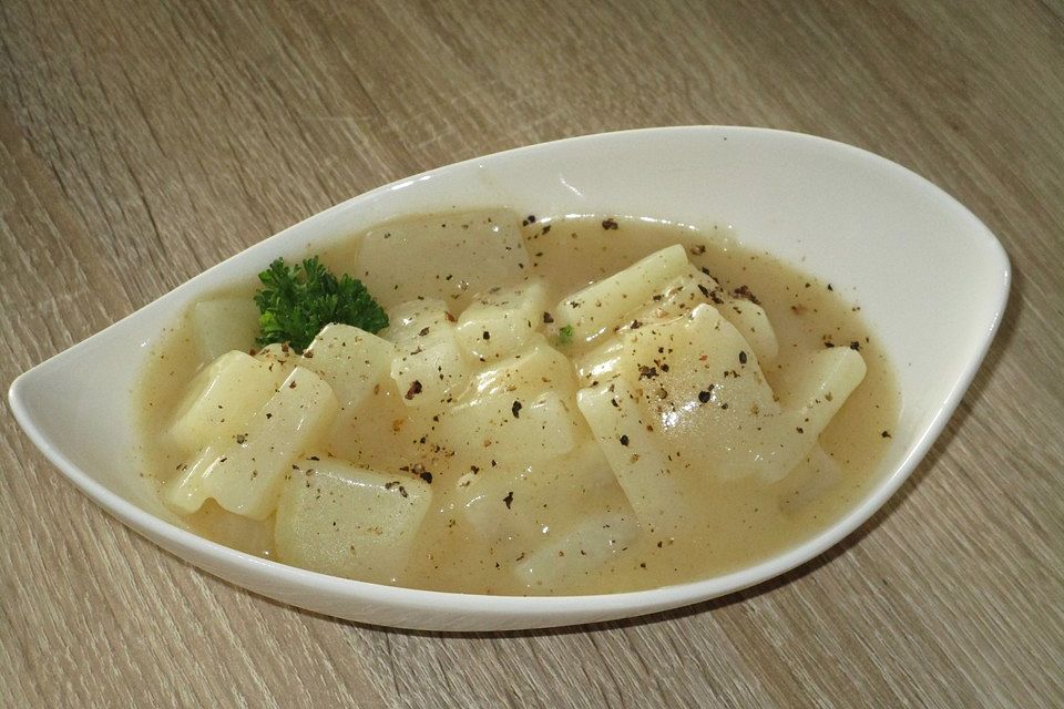 Kohlrabigemüse mit Senfsauce