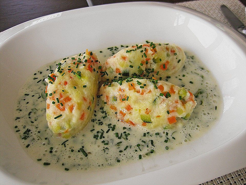 Gemüsenockerl mit Kräutersauce von kaya1307| Chefkoch