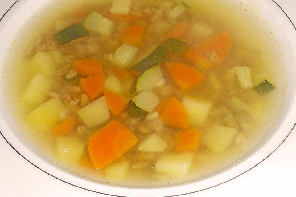 Grünkern - Gemüse - Suppe