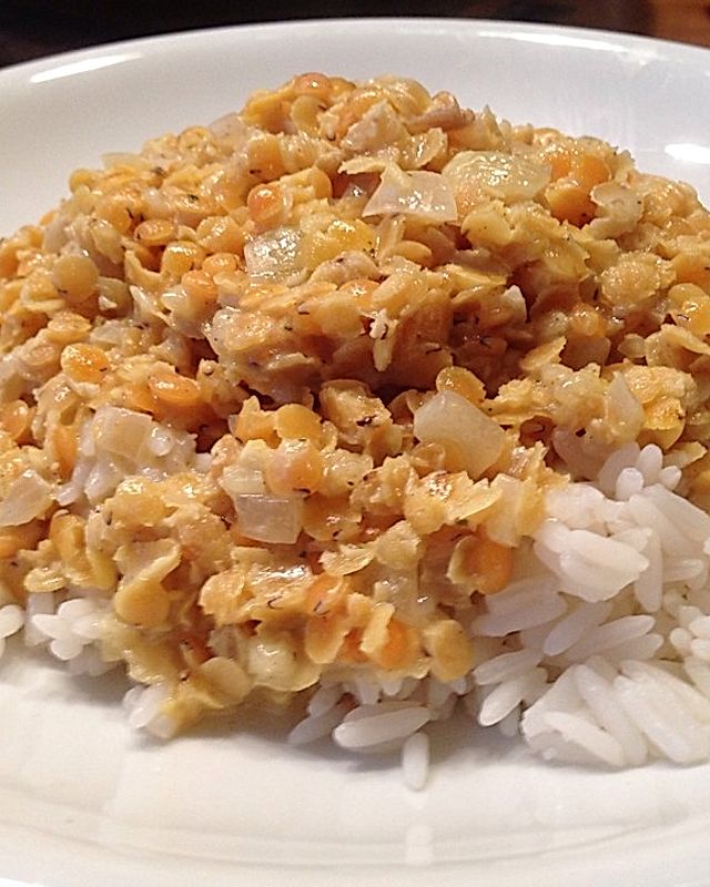Curry - Reis mit Linsen