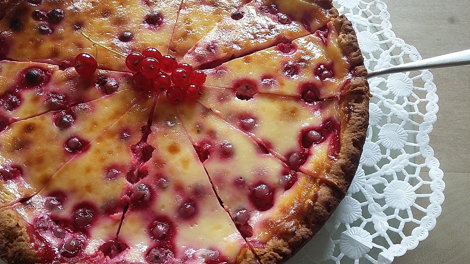 Johannisbeerkuchen Mit Saure Sahne Guss Von Celvis Chefkoch