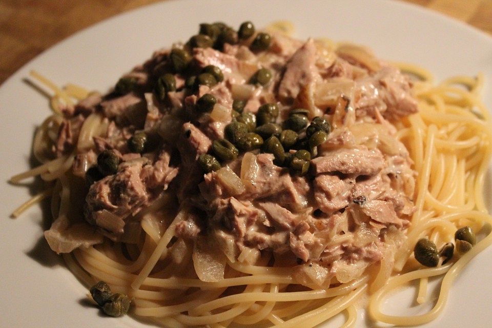 Spaghetti mit Zitronen - Thunfisch Sauce