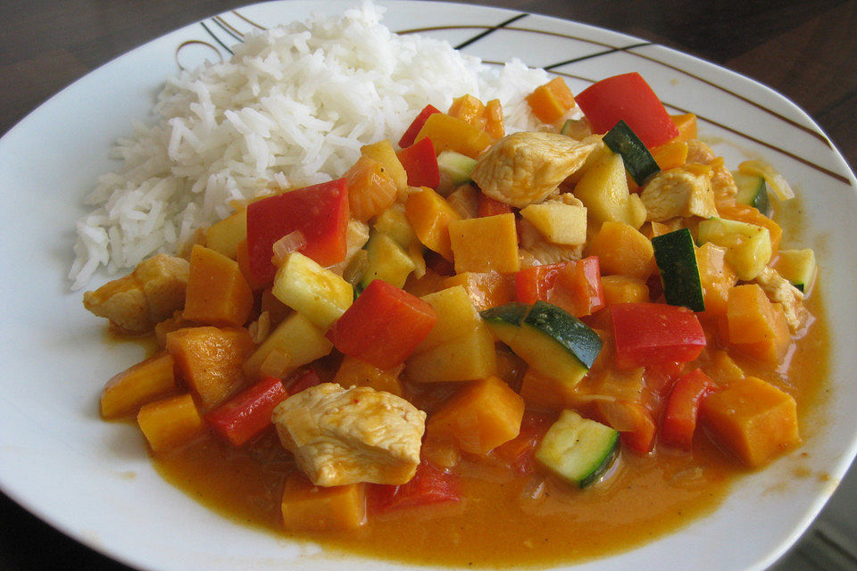 Hähnchencurry mit Süßkartoffeln