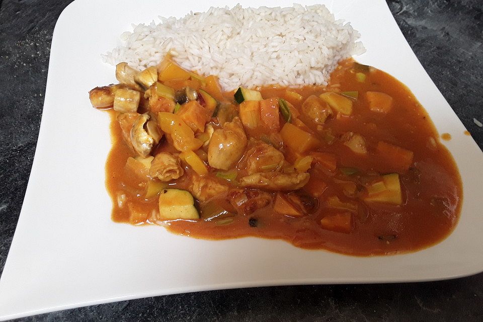 Hähnchencurry mit Süßkartoffeln