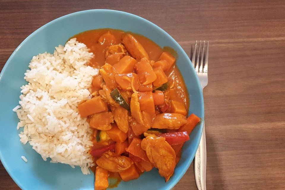 Hähnchencurry mit Süßkartoffeln