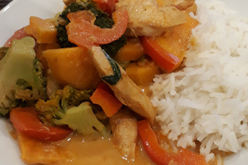 Hähnchencurry mit Süßkartoffeln