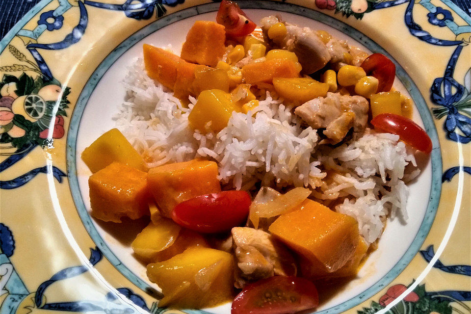 Hähnchencurry mit Süßkartoffeln