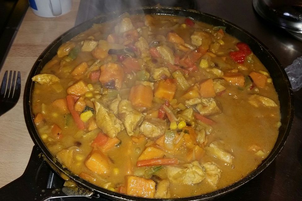 Hähnchencurry mit Süßkartoffeln