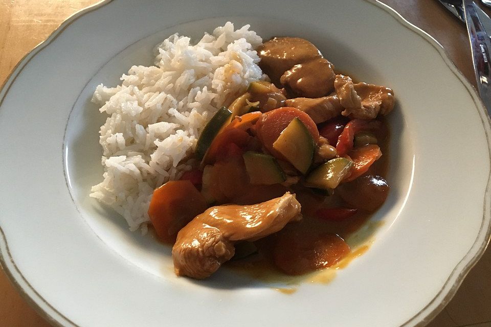 Hähnchencurry mit Süßkartoffeln