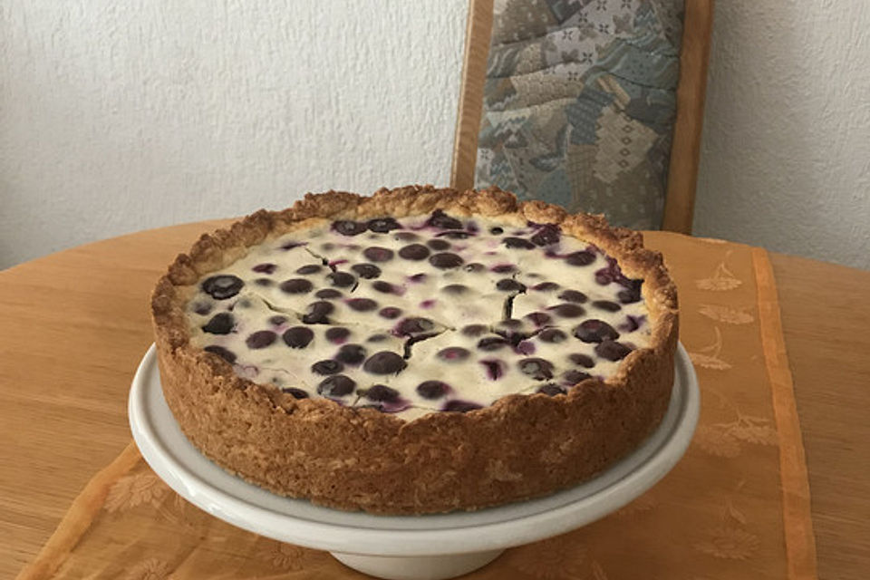 Heidelbeerkuchen mit saure Sahne-Guss