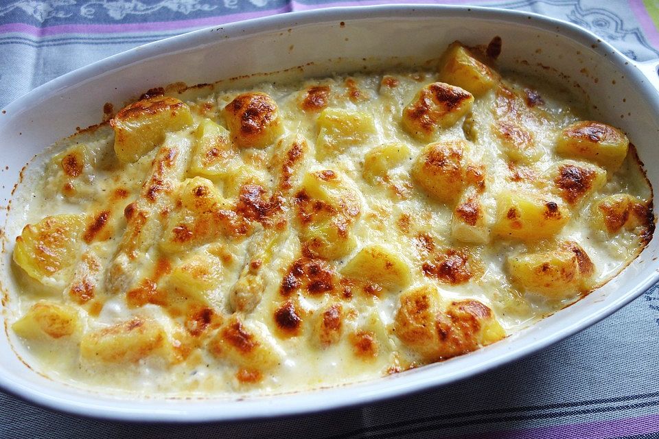 Spargel - Kartoffel - Gratin