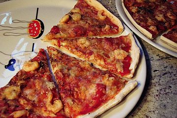 Pizza Mit Shrimps Rucola Kirschtomaten Von Cwissing Chefkoch