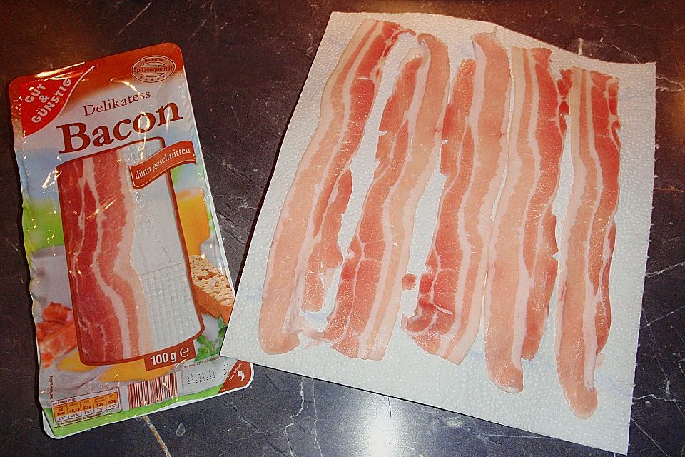 Krosser Bacon aus der Mikrowelle