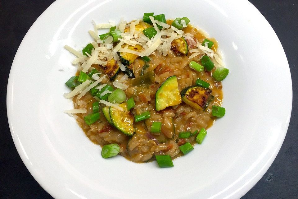 Risotto mit Zucchini und Pecorino