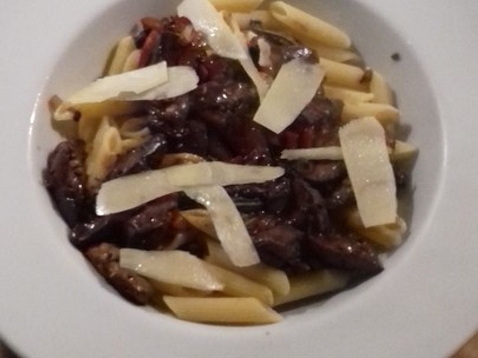 Penne mit Hühnerleber und Paprika von pralinchen| Chefkoch