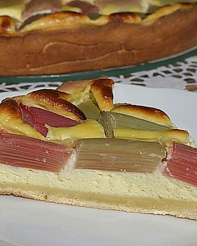 Käse - Rhabarberkuchen vom Blech