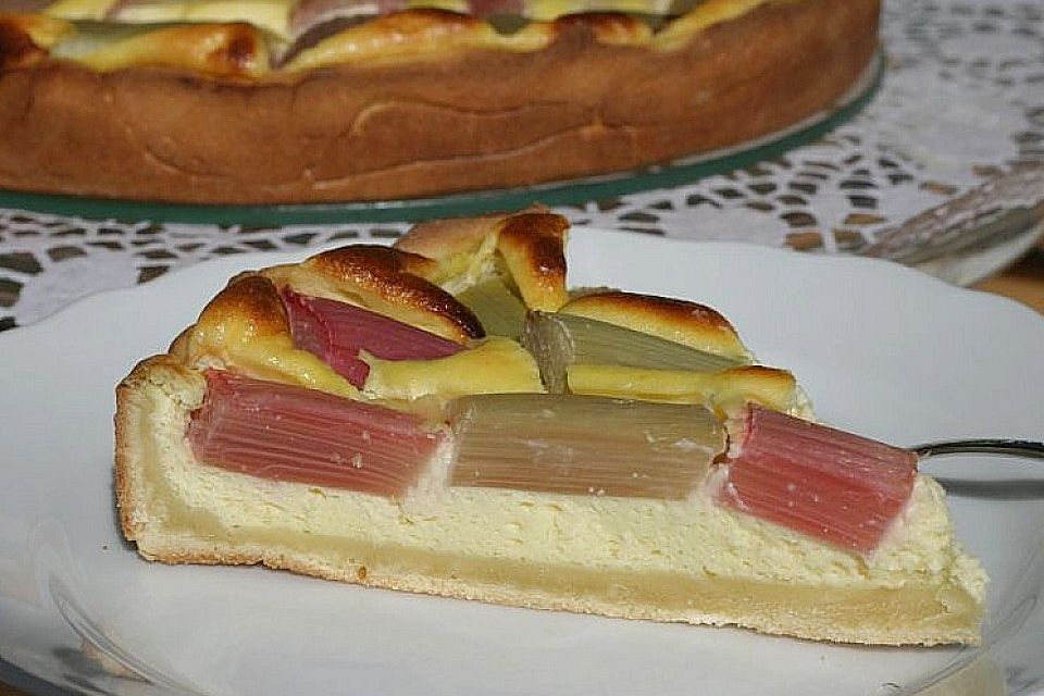 Käse - Rhabarberkuchen vom Blech