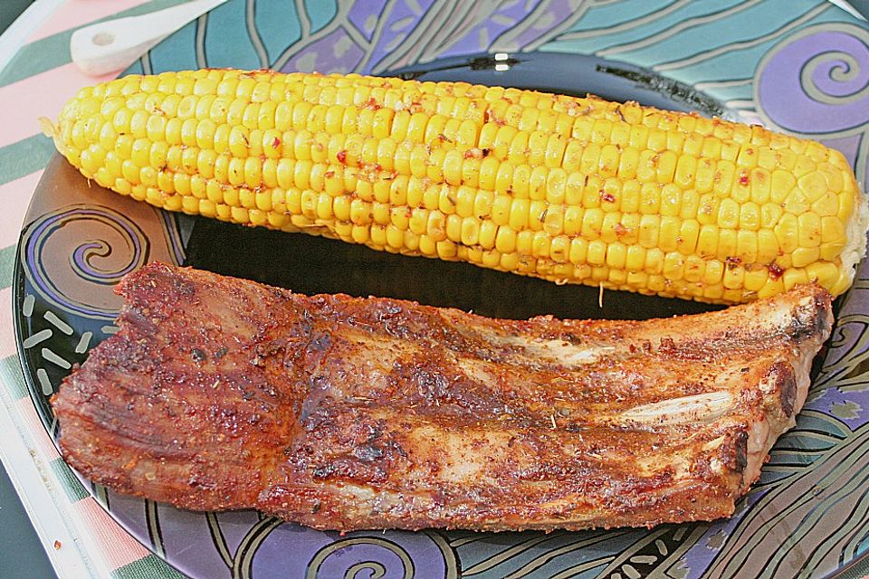 Tex - Mex - Schweinerippchen mit Maiskolben