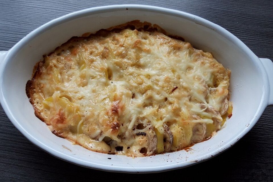 Bananen - Kartoffel - Gratin