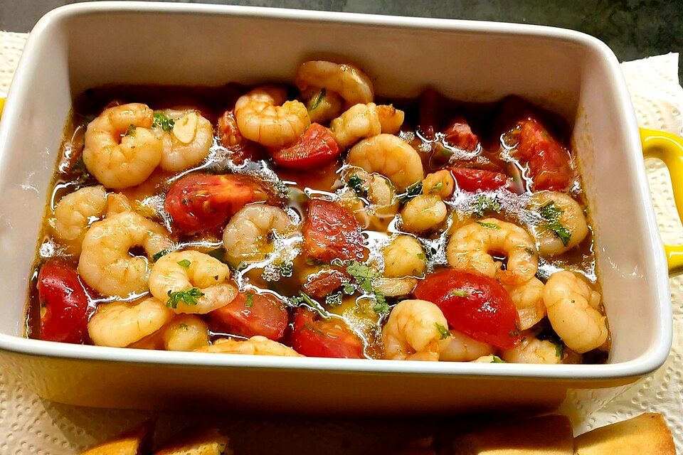 Shrimps in Knoblauchsauce Shrimps in Knoblauchsauce