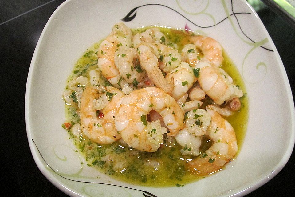 Shrimps in Knoblauchsauce Shrimps in Knoblauchsauce