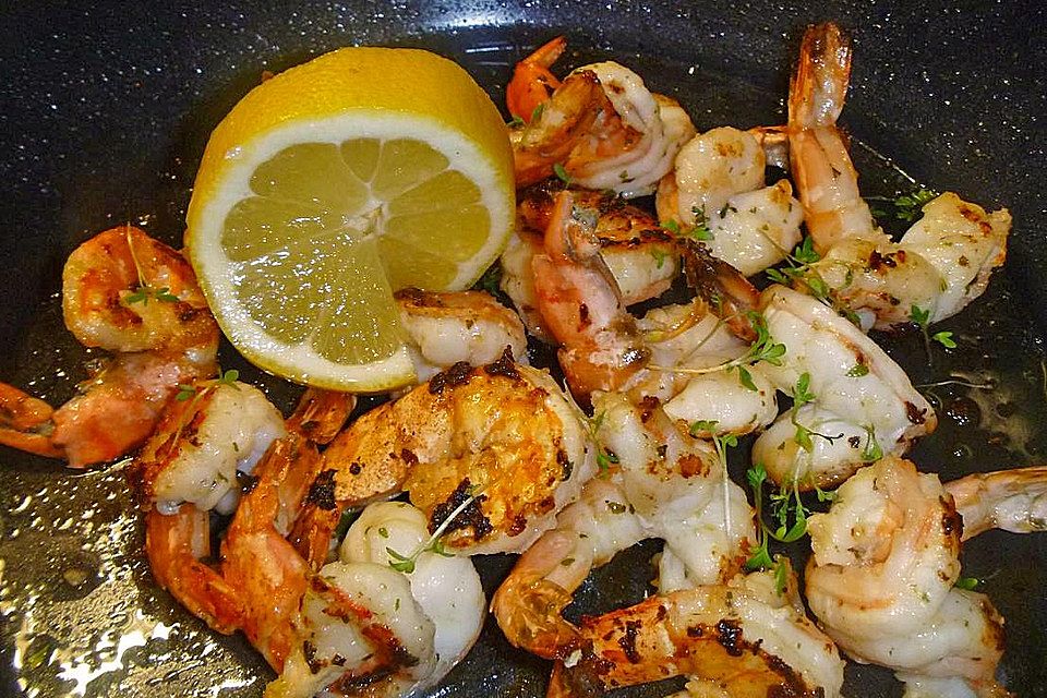Shrimps in Knoblauchsauce Shrimps in Knoblauchsauce