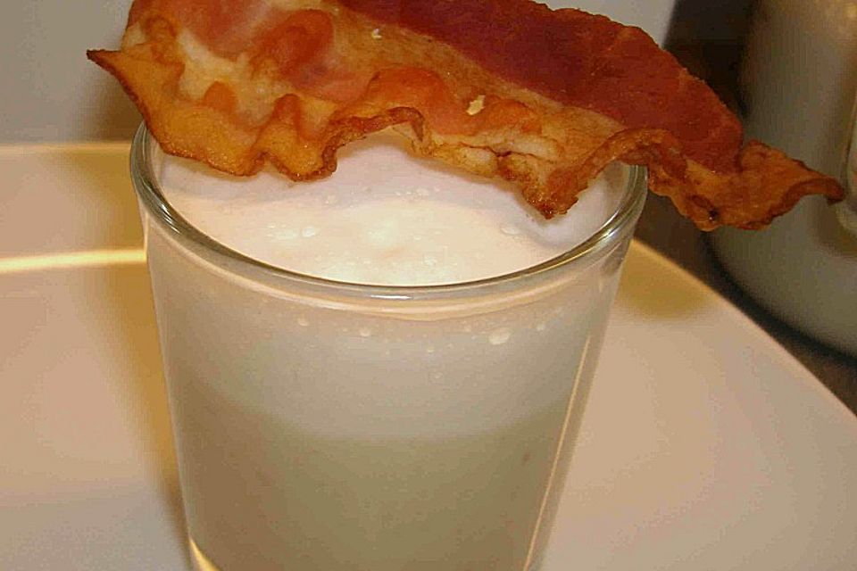 Topinambur - Milchshake mit Baconsegel