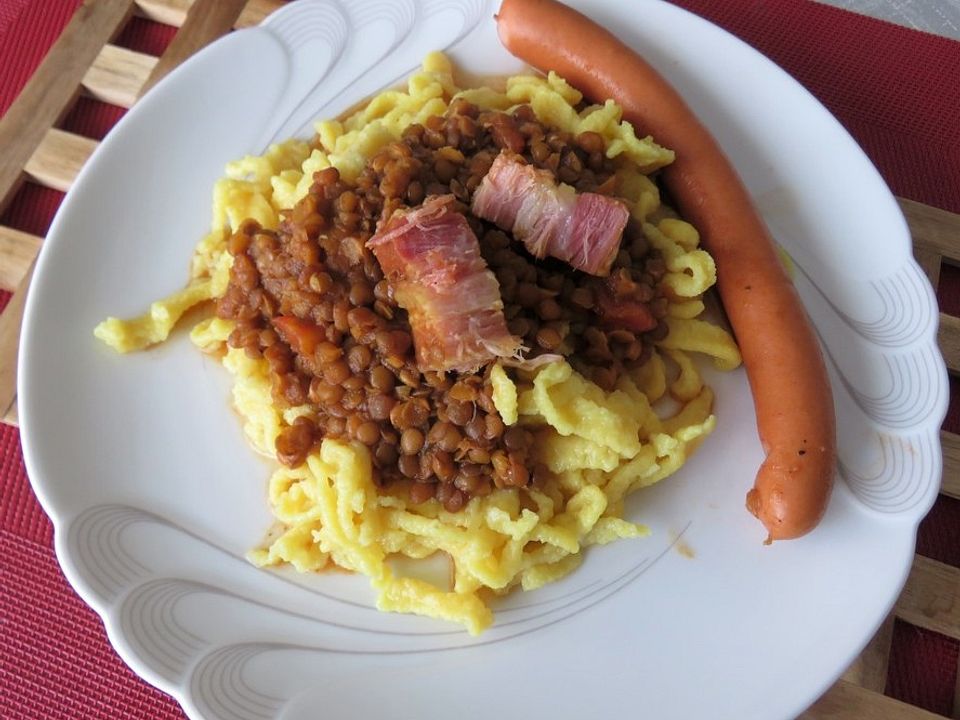 Linsen (Spätzle und Saitenwürstle) von Little_sani | Chefkoch