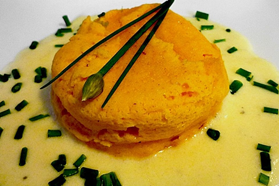 Möhrenflan mit Schnittlauchsauce