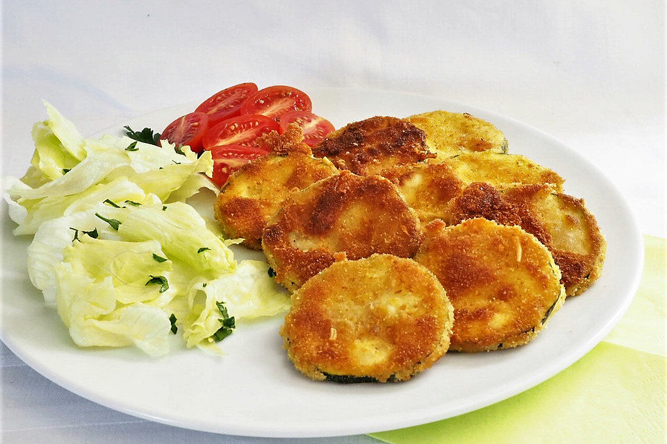 Panierte Zucchinischeiben