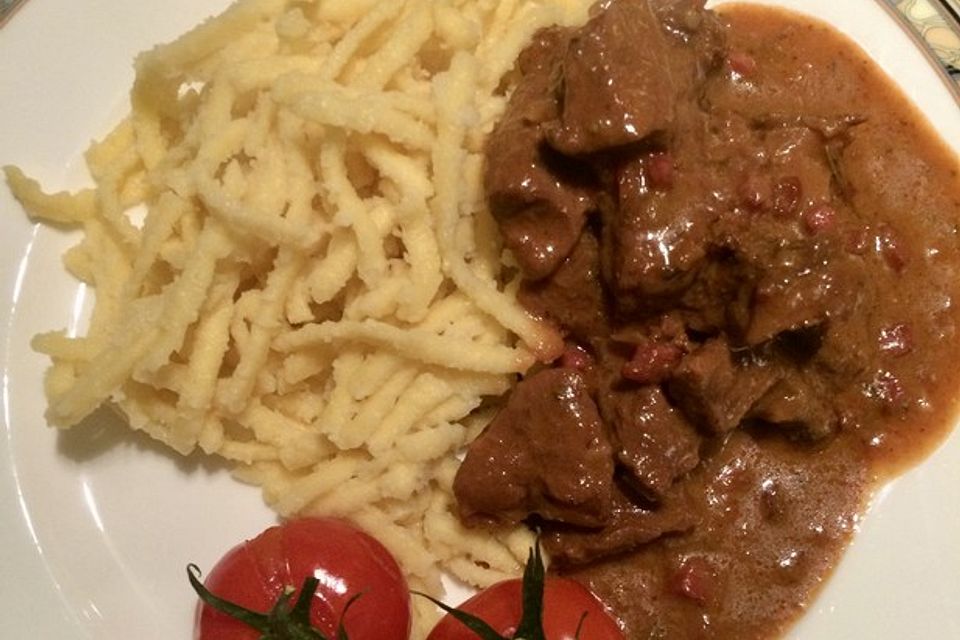 Wildschweingulasch