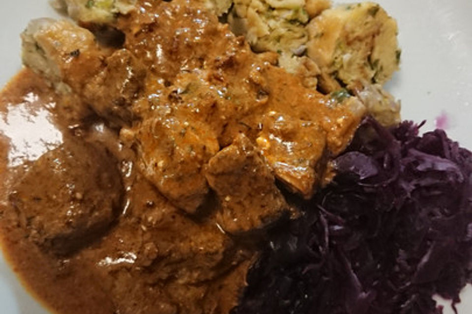 Wildschweingulasch