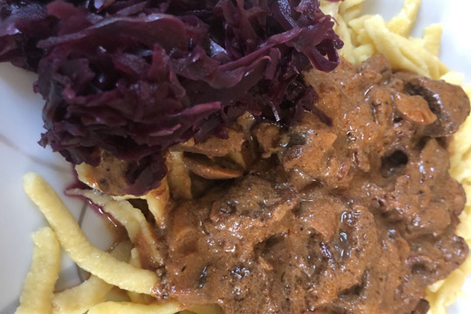 Wildschweingulasch