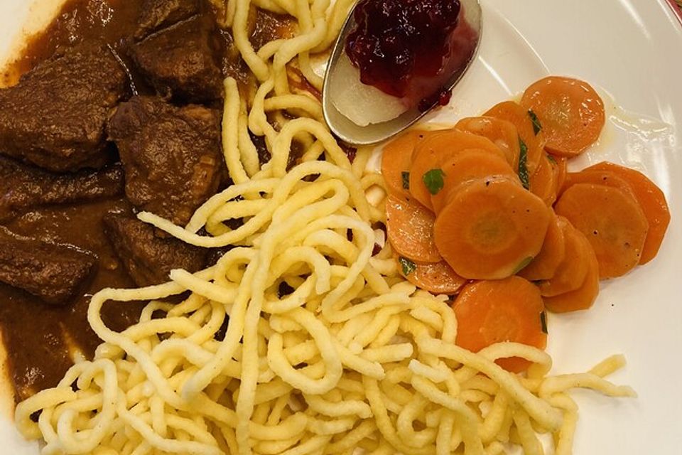 Wildschweingulasch