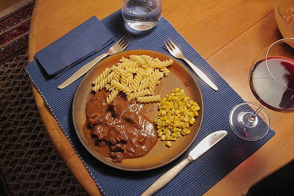 Wildschweingulasch