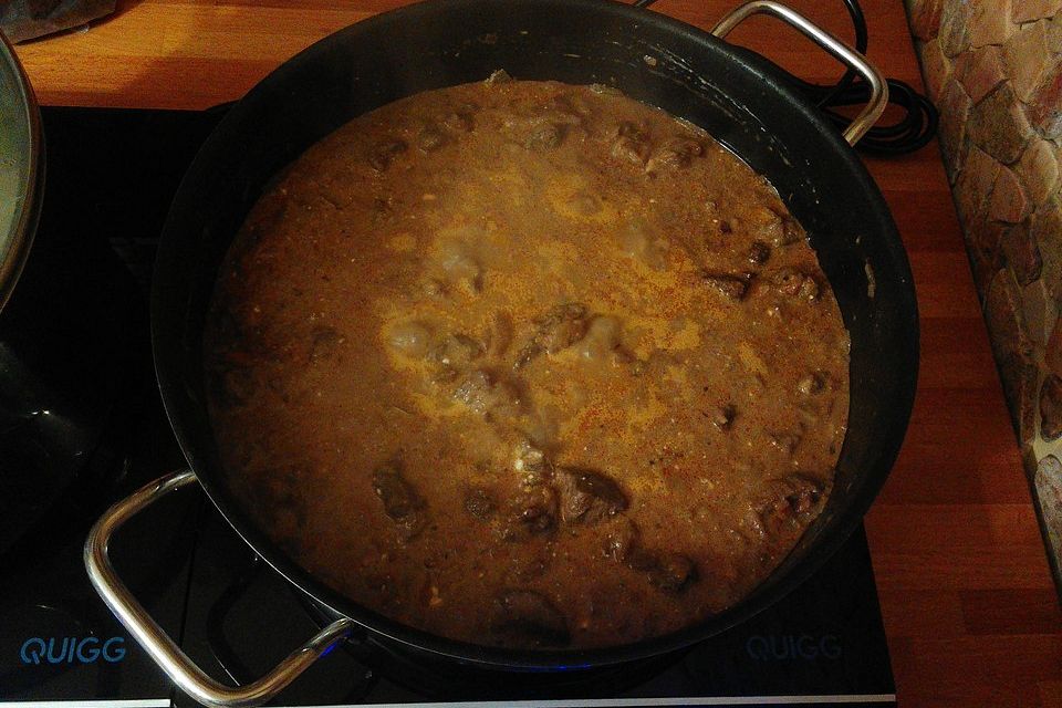 Wildschweingulasch