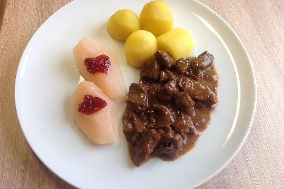 Wildschweingulasch