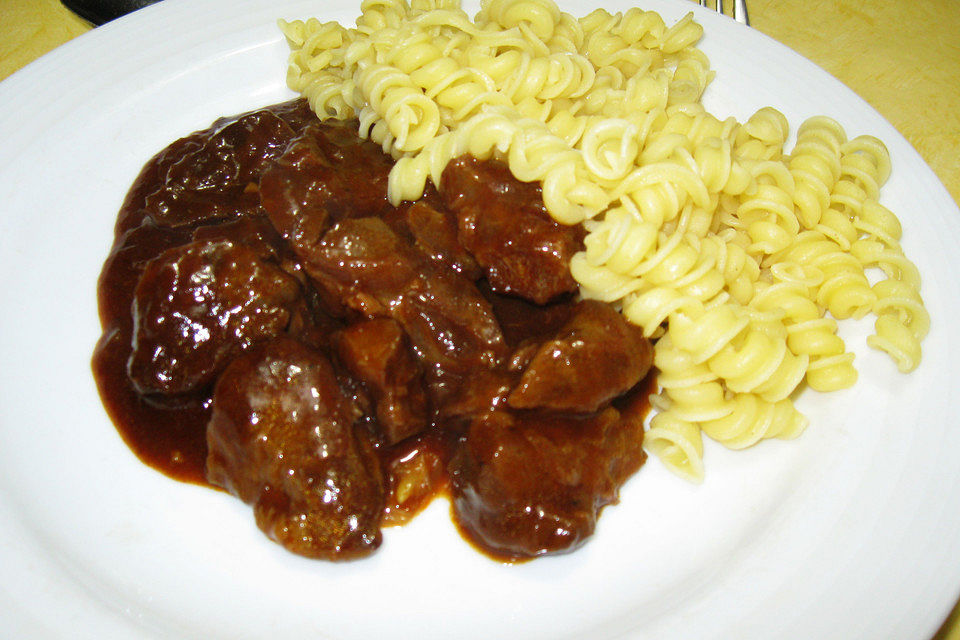 Wildschweingulasch