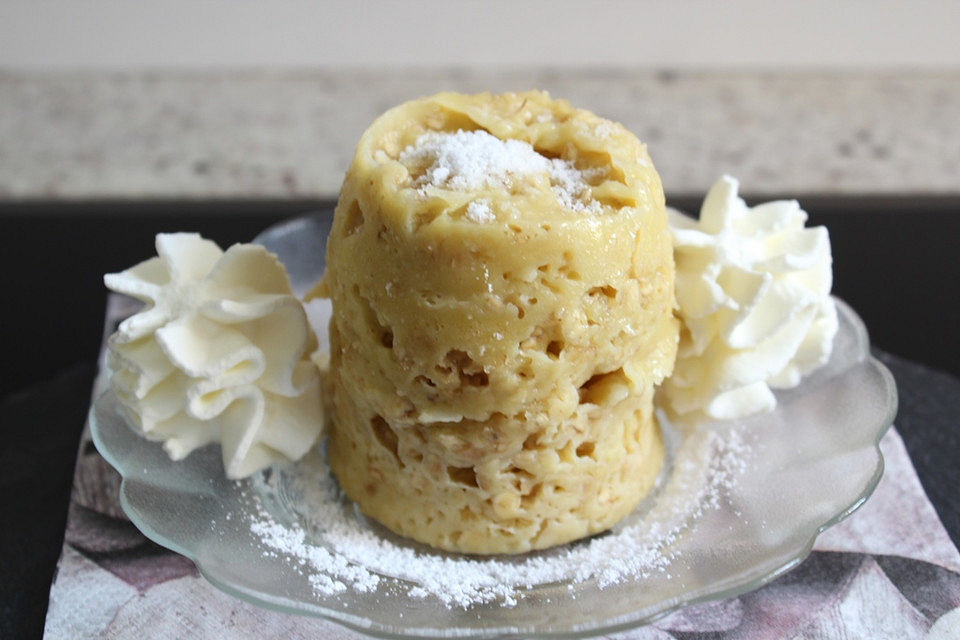 Blitzkuchen mit Haferflocken und Bananen