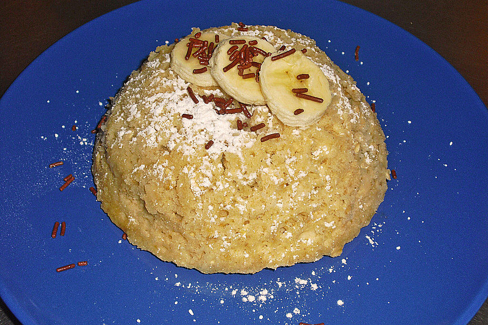 Blitzkuchen mit Haferflocken und Bananen