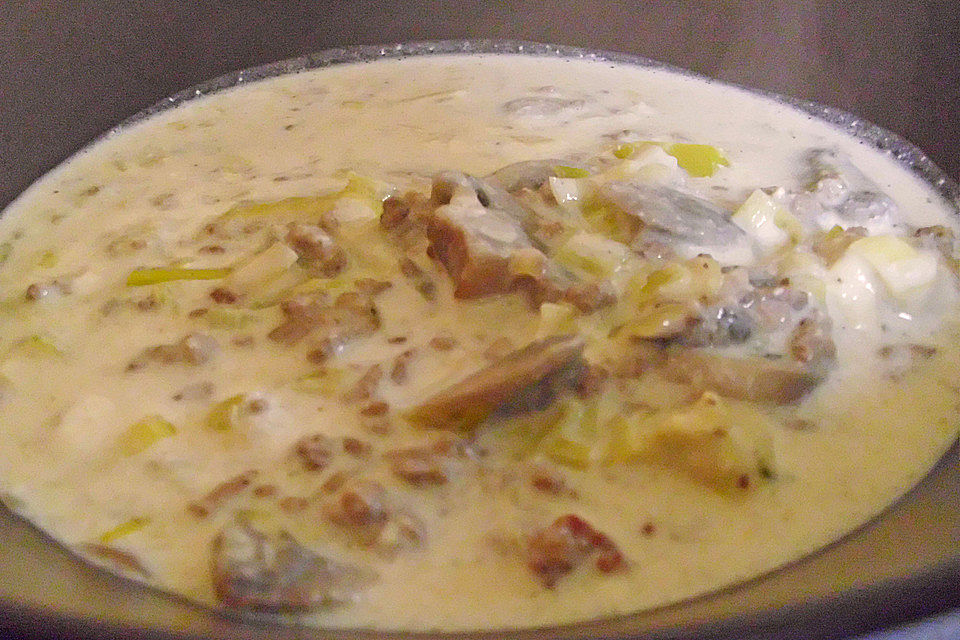 Hackfleisch - Lauch - Suppe